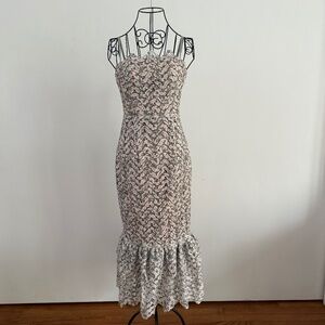 ELLIATT NWT "Runo" Midi Dress (Sage and White)